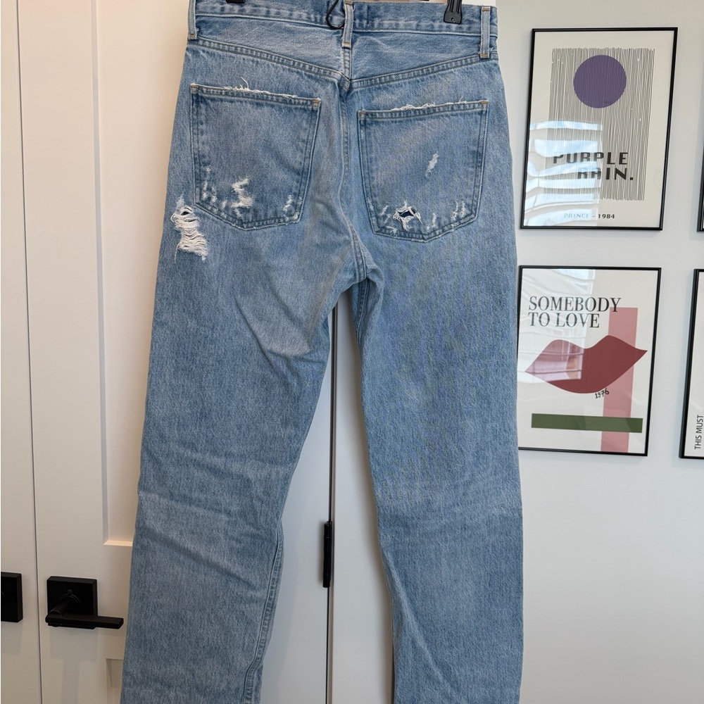Agolde Light Blue Ripped Jeans - Picture 2 of 5